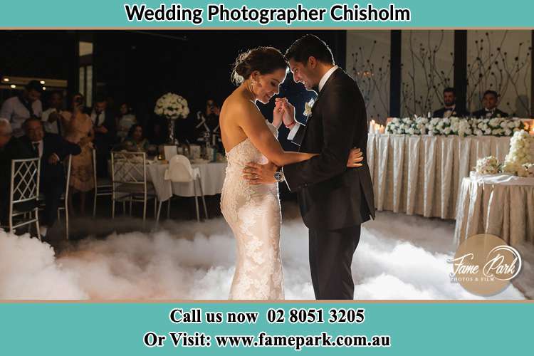 Photo of the Bride and the Groom dancing Chisholm NSW 2322