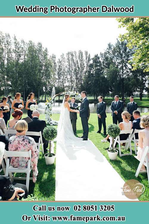 Wedding ceremony photo Dalwood NSW 2335