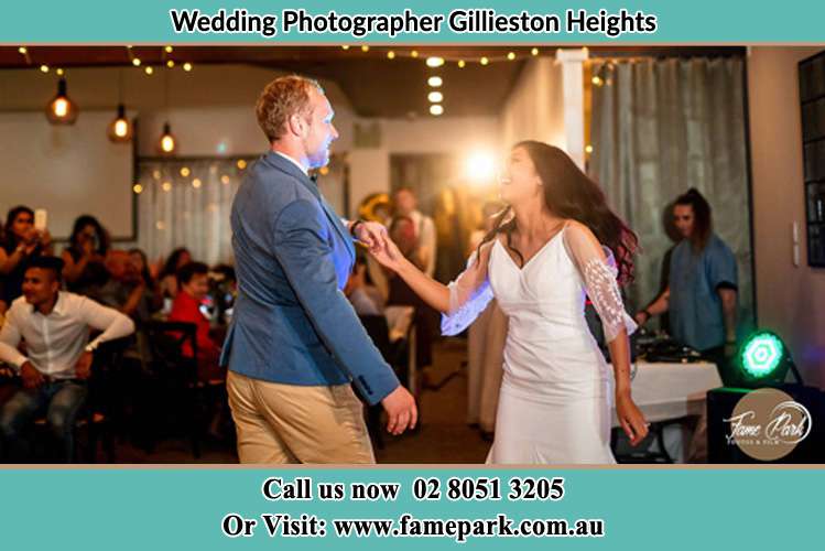 Photo of the Groom and the Bride dancing Gillieston Heights