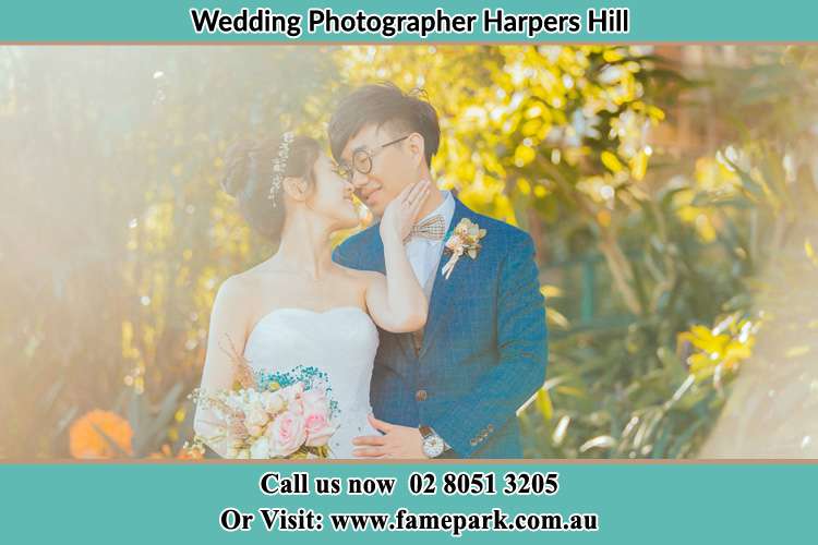 Sweet photo of the Bride and the Groom Harpers Hill NSW 2321