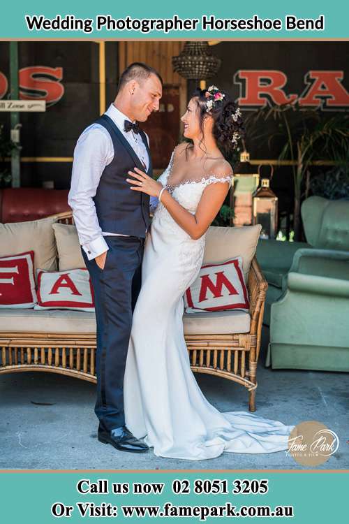 Sweet photo of the Groom and the Bride looking each other