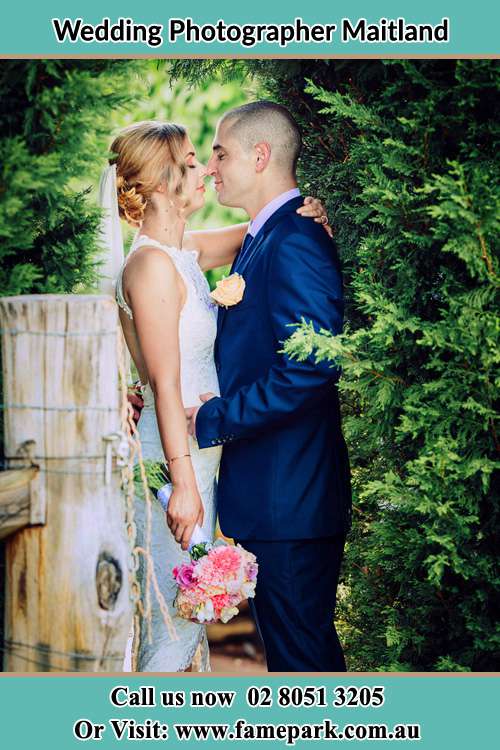 The Groom and the Bride happily close together Maitland