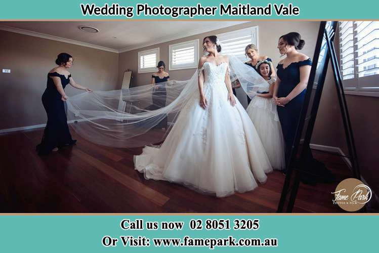 Photo of the Bride in Gown preparation Maitland Vale