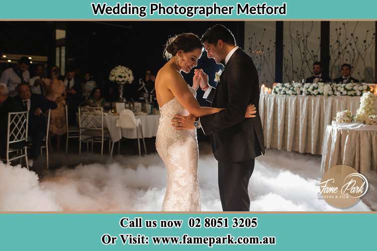 Photo of the Groom and the Bride dancing on the dance floor Metford NSW 2323