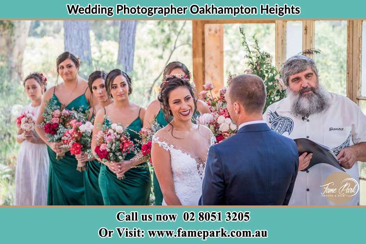 Photo of the Bride and the Groom during the matrimony Oakhampton Heights