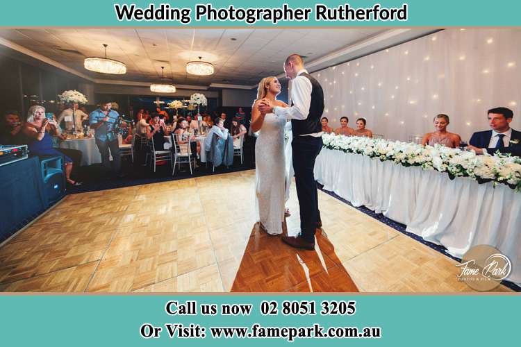 Photo of the Bride and Groom dancing Rutherford